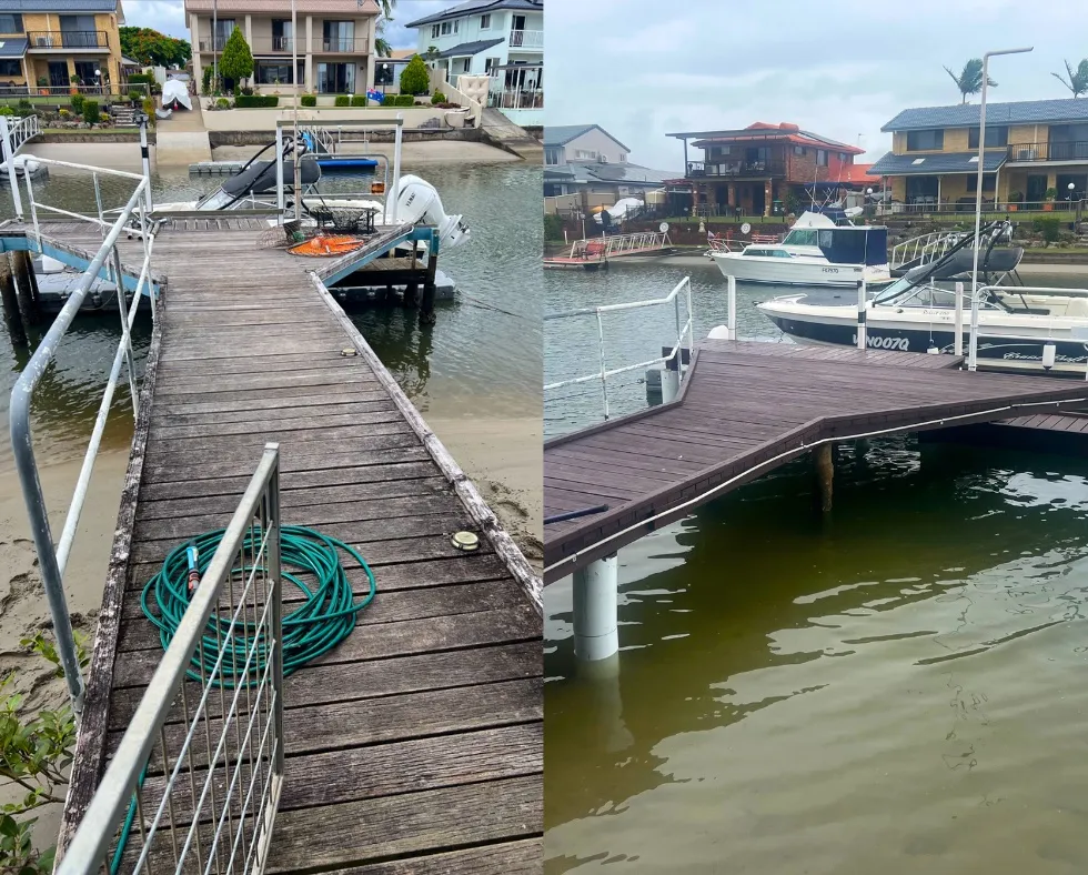 Timber jetty brought back to life — before and after